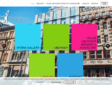 Tablet Screenshot of gallerymysak.cz